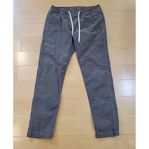 Vuori Corduroy Pants Mens L Grey Elastic Waist Drawstring Stretch V440 Preppy - Picture 2 of 9